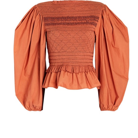 Ulla Johnson Amelia puff sleeve mocked blouse - Picture 3 of 6